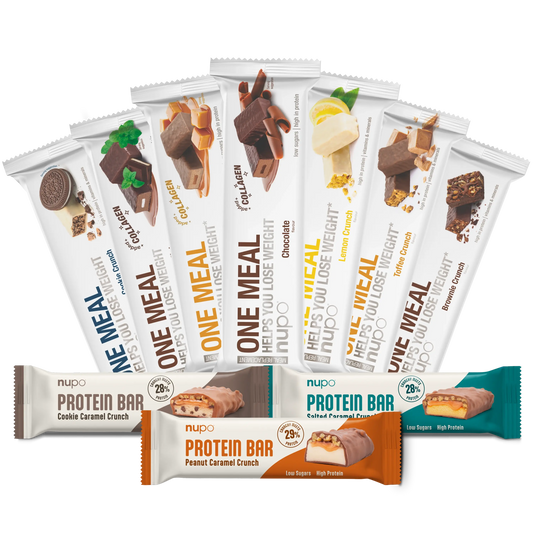 Probierpaket mit Mahlzeitenersatzriegeln von Nupo