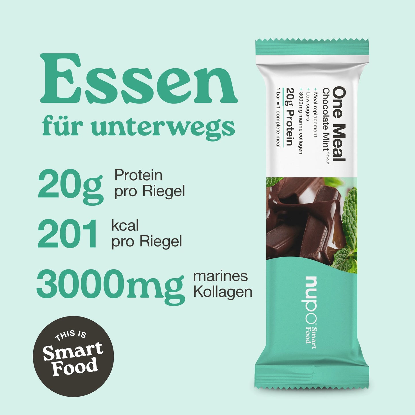 Nupo One Meal Bar Chocolate Mint Nährwerte Protein Ballaststoffe Vitamine
