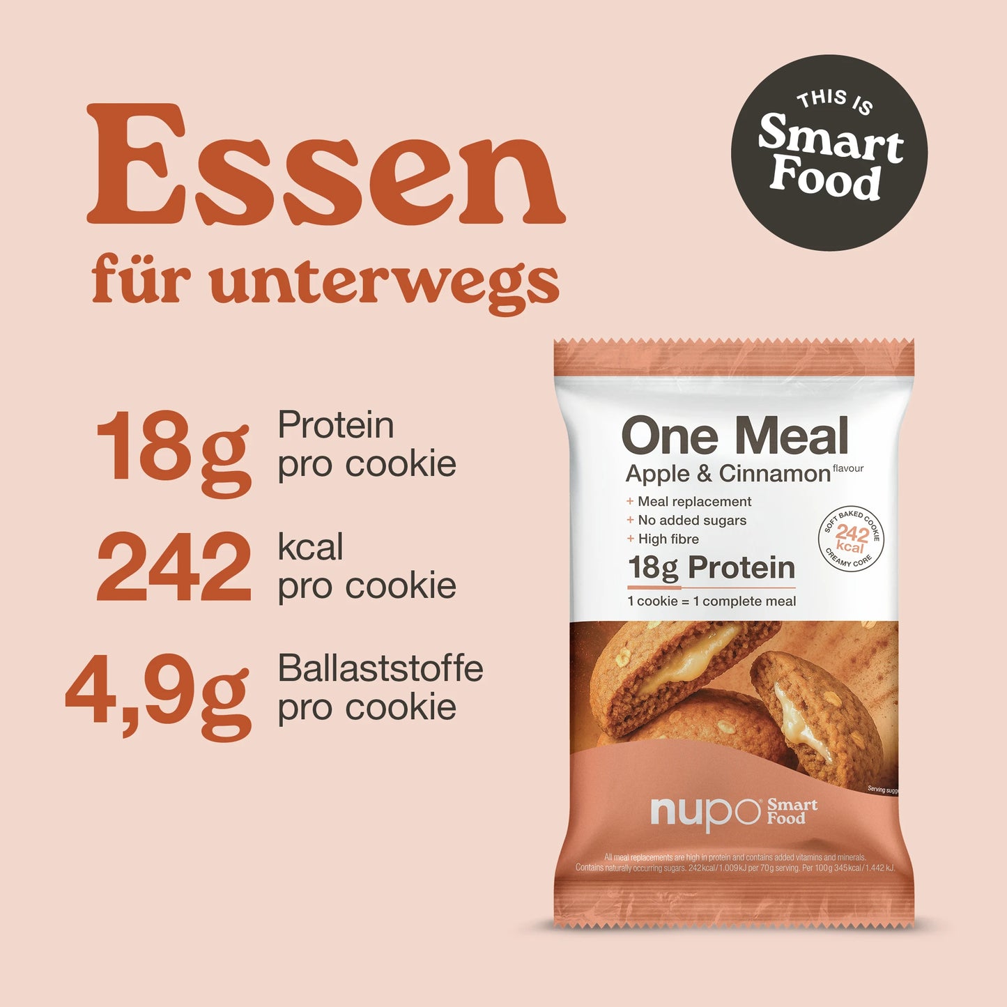 Nupo One Meal Bar Apple & Cinnamon Nährwerte Protein Ballaststoffe Vitamine