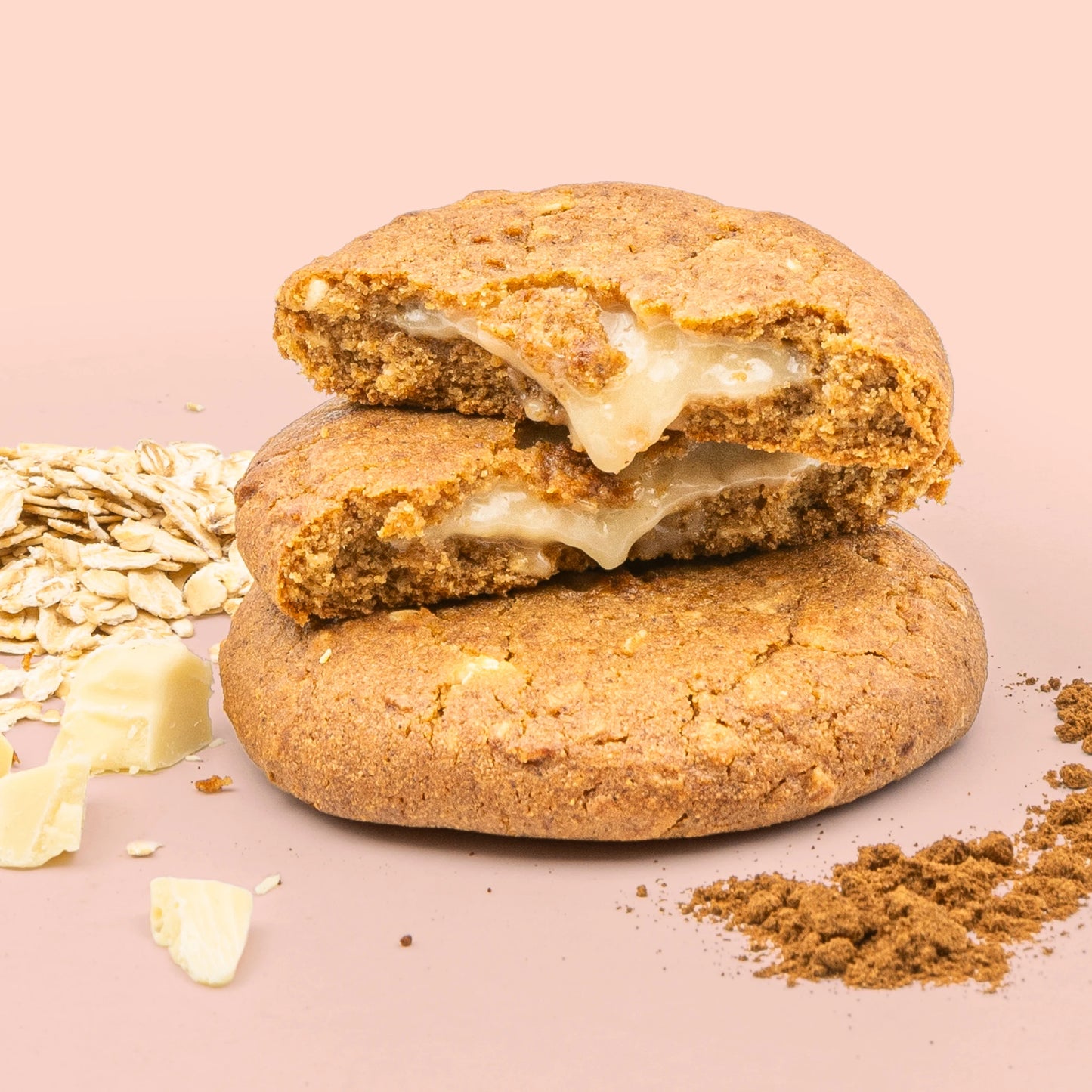 Nupo One Meal Bar Apple & Cinnamon gebrochener Cookie Riegel Nahaufnahme