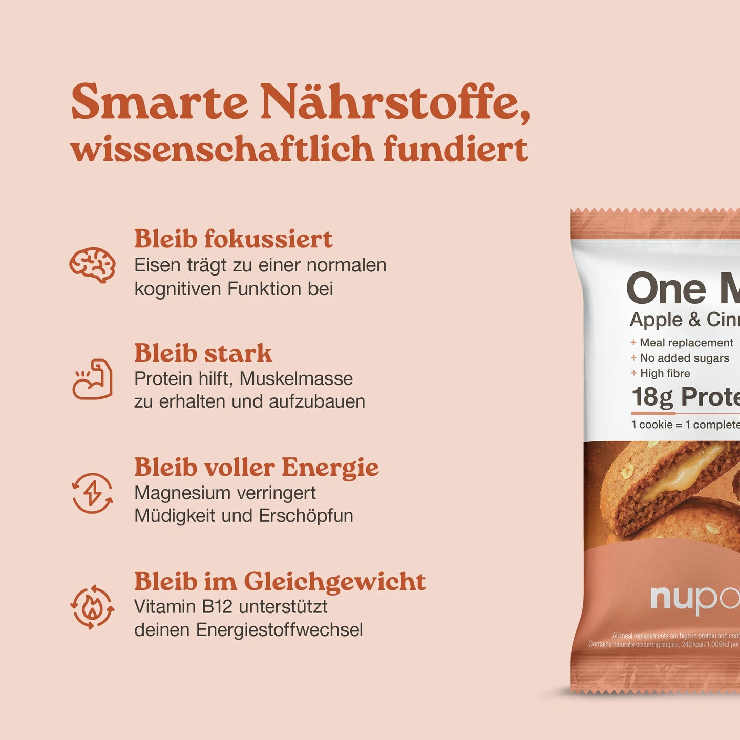 Nupo One Meal Bar Apple & Cinnamon mit Apfel und Zimt Geschmack