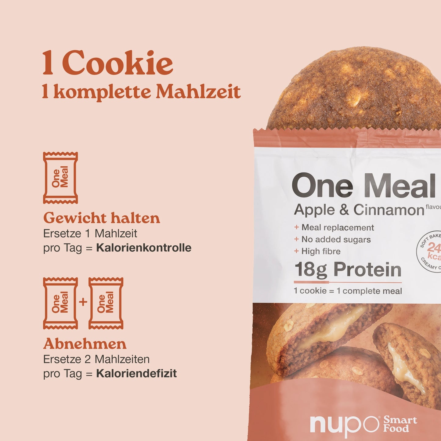 Nupo One Meal Bar Apple & Cinnamon mit Apfel und Zimt Geschmack