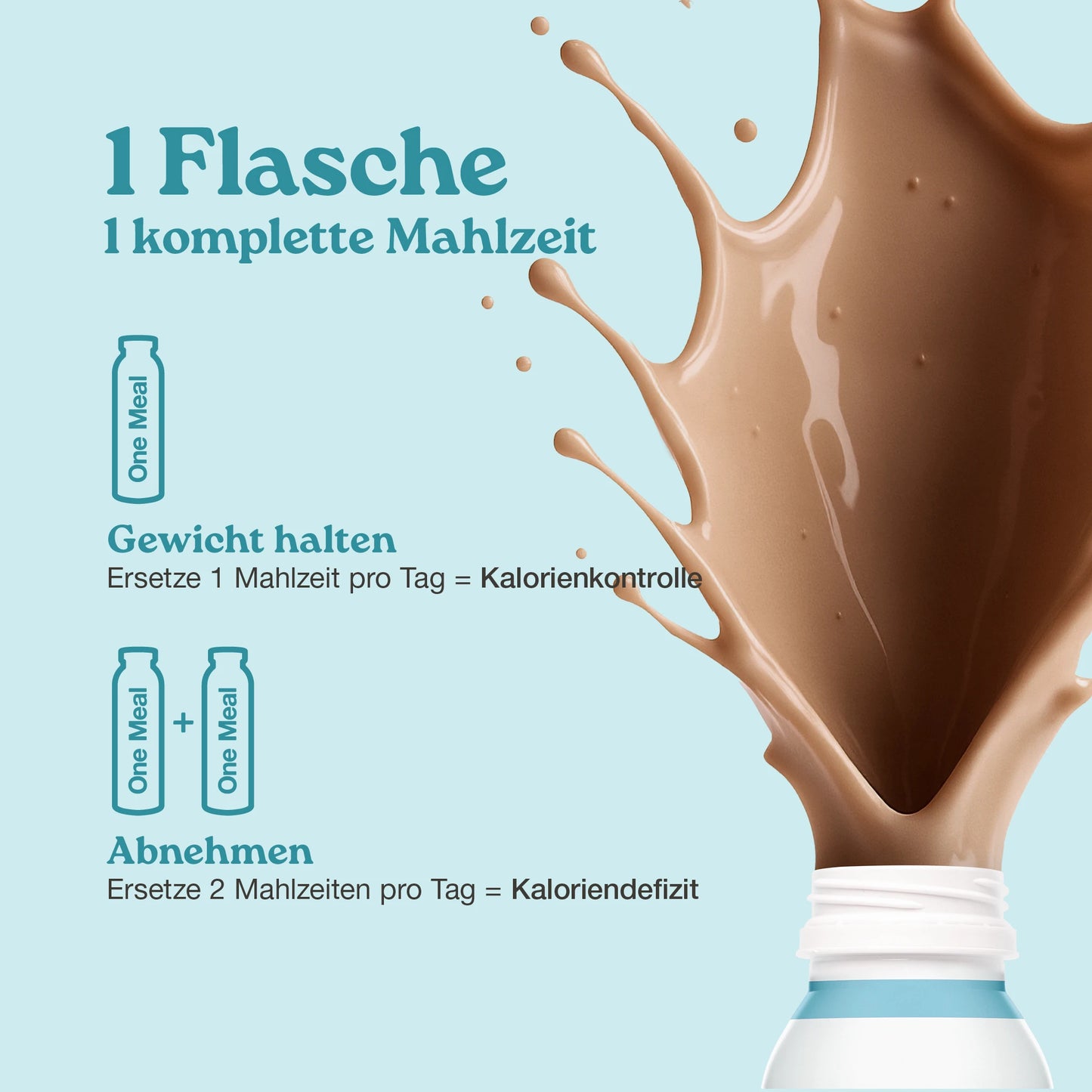 Nupo One Meal RTD Caffe Latte Ready to Drink Flasche Nahaufnahme