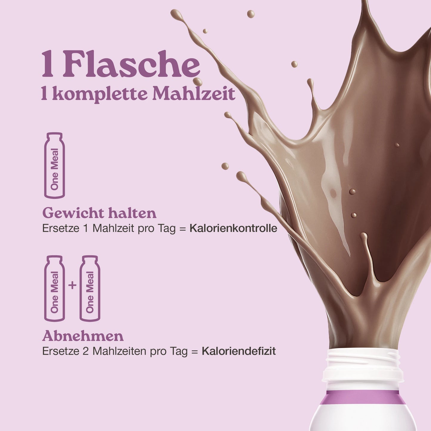 Nupo One Meal RTD Chocolate Ready to Drink Flasche Nahaufnahme