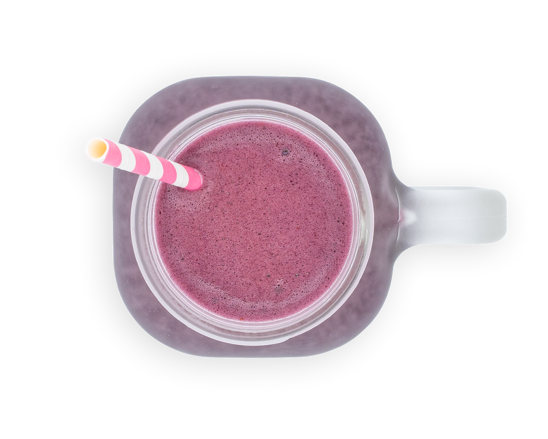 Diet Blueberry Raspberry Shake - mit extra Blaubeeren