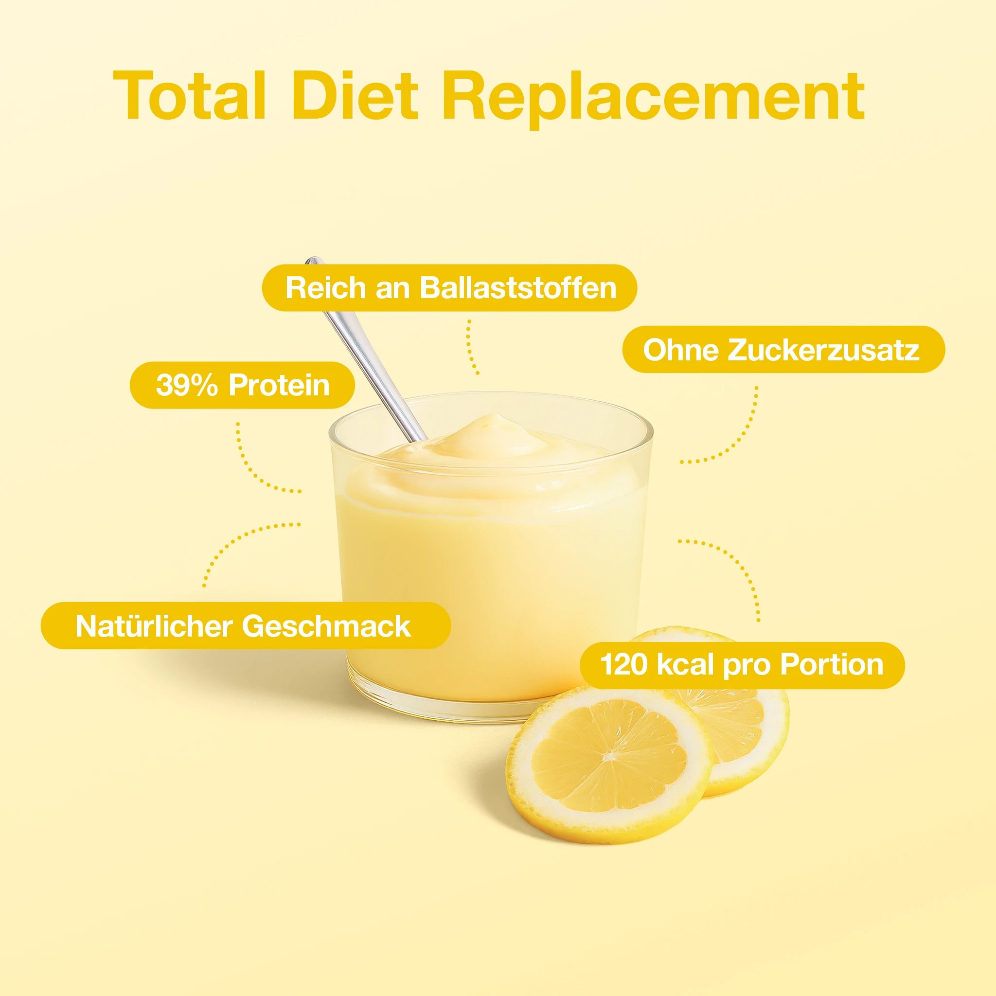 Lemon Pudding packaging showcasing Nupo Diet Dessert with creamy texture and fresh lemon flavor.