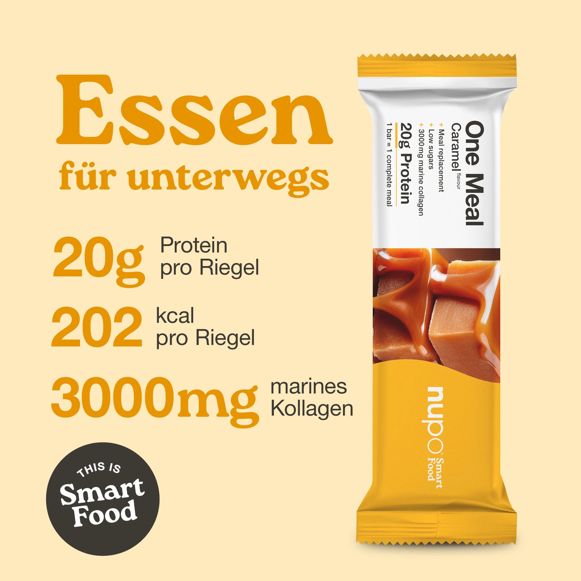 Nupo One Meal Bar Caramel Nährwerte Protein Ballaststoffe Vitamine
