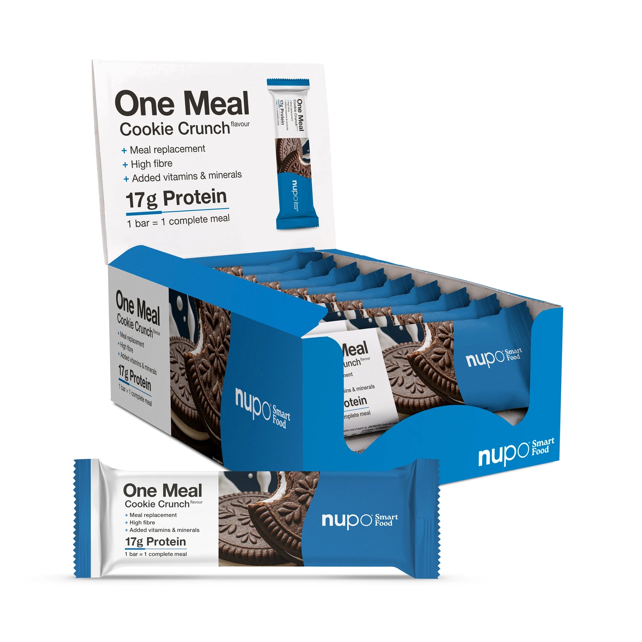 Nupo One Meal Bar Cookie Crunch Mahlzeitersatz Riegel Packung – proteinreicher Riegel zum Abnehmen und zur Gewichtskontrolle